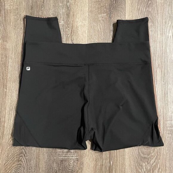 Fabletics Mesh Powerhold Leggings Black/Copper Plus Size: 2X - Picture 9 of 10